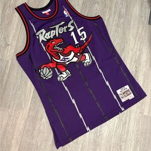 Mitchell & Ness Purple Toronto Raptors #15 Hardwood Classics Jersey